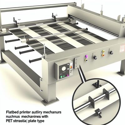 Meccanismi ausiliari per stampanti a piattaforma con tipo di piastra a fascia PET